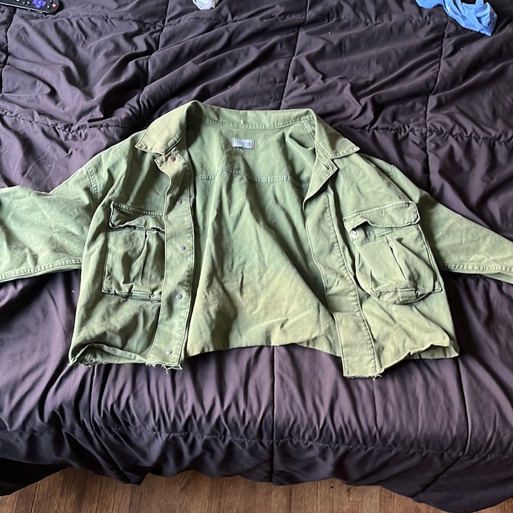 Olive green- button up